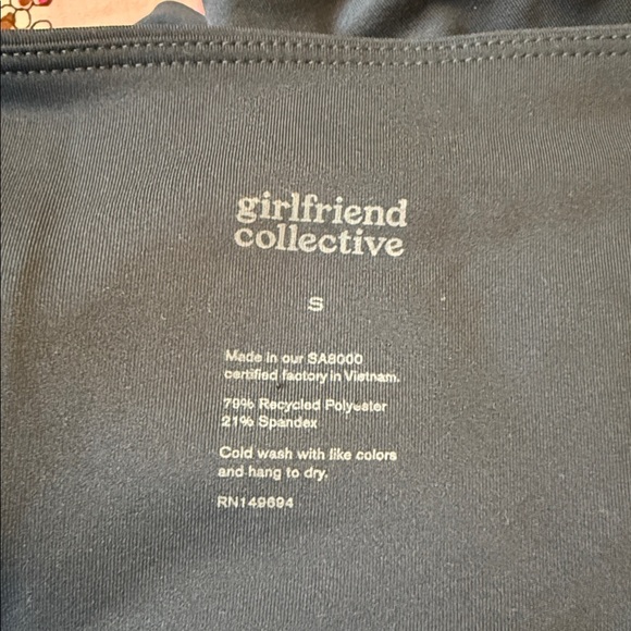 GIRLFRIEND COLLECTIVE Navy High Waist Yoga Flare Pants Sz S - Picture 8 of 8